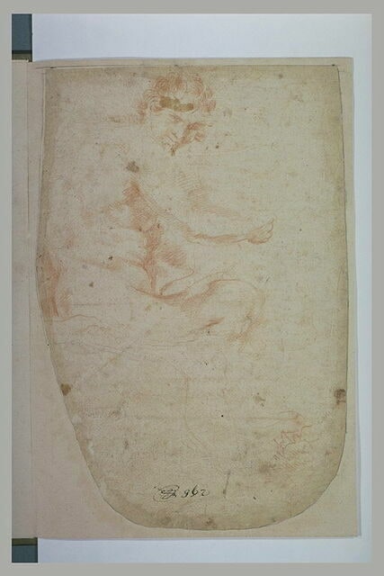 Figure d'homme nu, assis