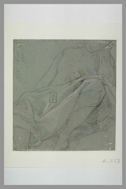 Etude de femme assise endormie
