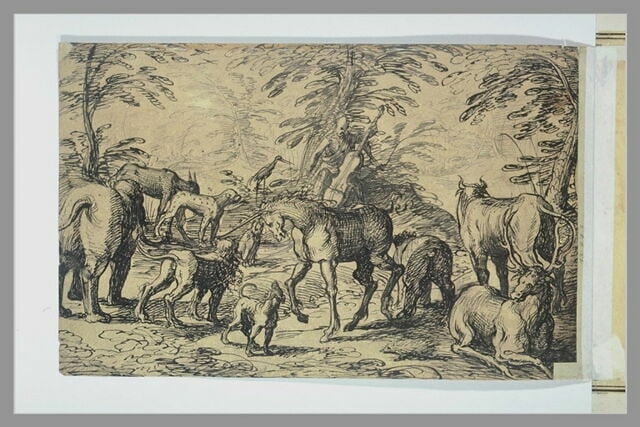 Orphée charmant les animaux