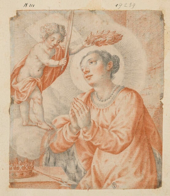 L'Enfant Jésus couronnant sainte Ursule