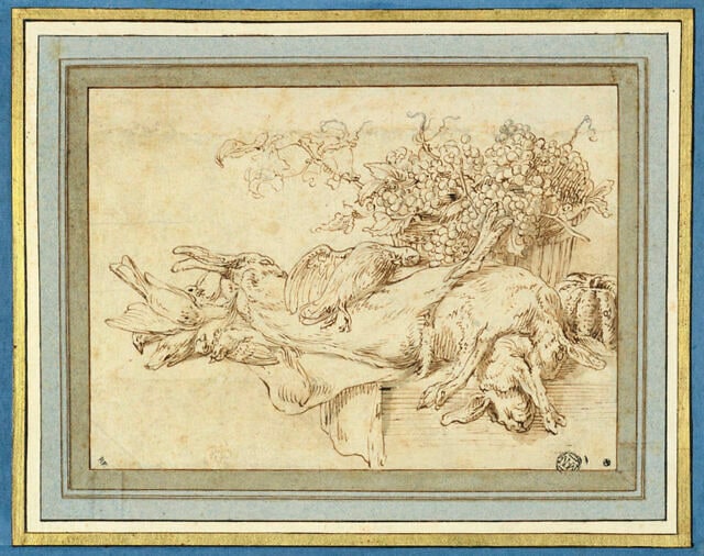 Nature morte au fruits et au gibier