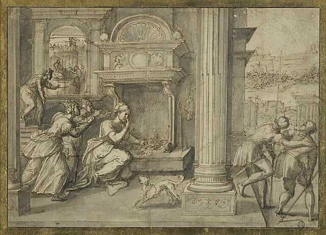 La mort de Portia, femme de Brutus