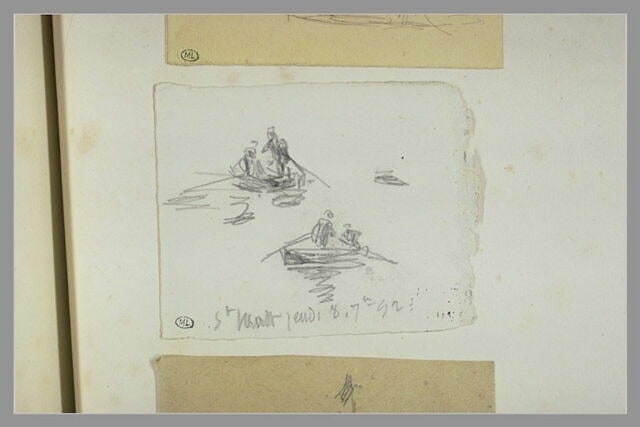 Deux croquis de canots