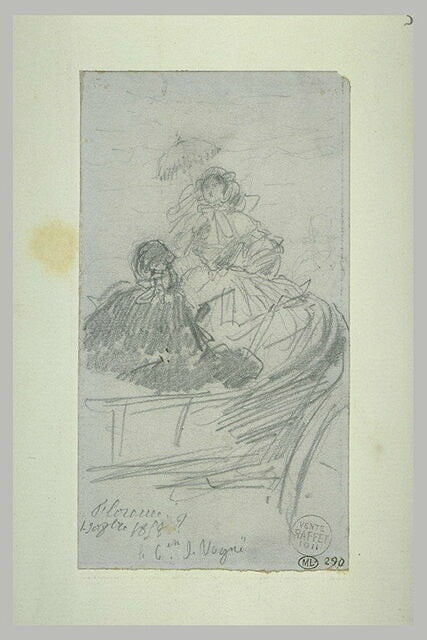 Dames dans une calèche