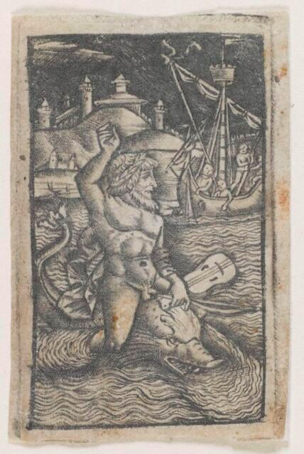 Arion sur un dauphin