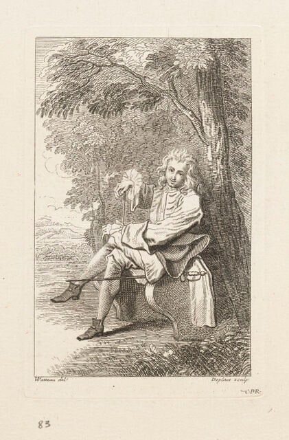 Figures françaises et comiques : homme assis