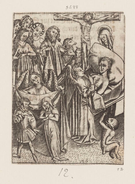 L'ange avertissant contre l'avarice. Ars moriendi