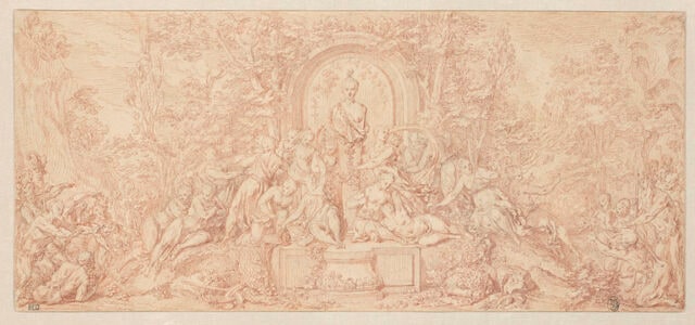 La fête de Diane troublée par les satyres