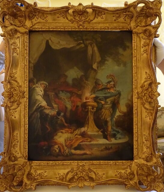 Mucius Scaevola devant Porsenna. Esquisse.