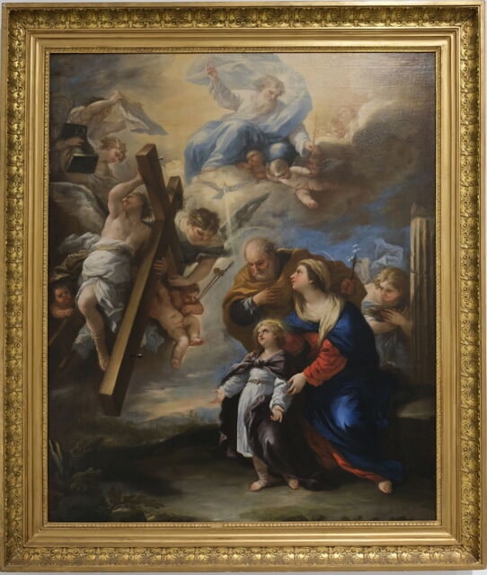 Jésus se soumet à la mort pour le salut des hommes, dit aussi Sainte Famille avec vision de la Croix