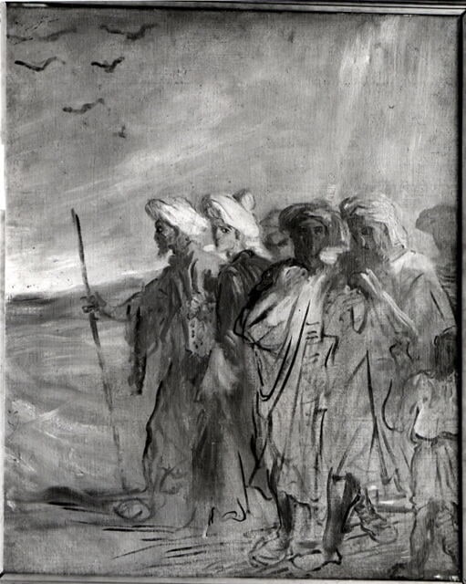 Joseph vendu par ses frères. Esquisse.