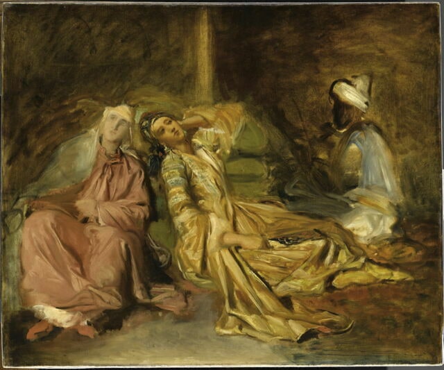 Intérieur de harem. Esquisse.