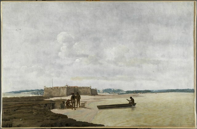 L'Ancien Fort portugais des Trois-Rois-Mages ou Fort Ceulen, à l'embouchure du Rio Grande, au Brésil