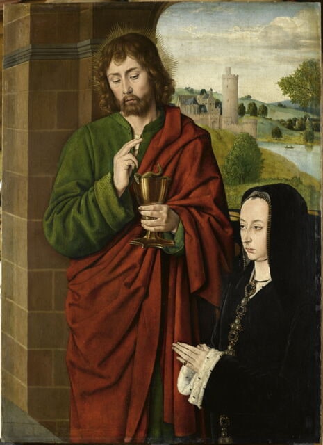 Anne de France, duchesse de Bourbon, présentée par saint Jean l'Evangéliste