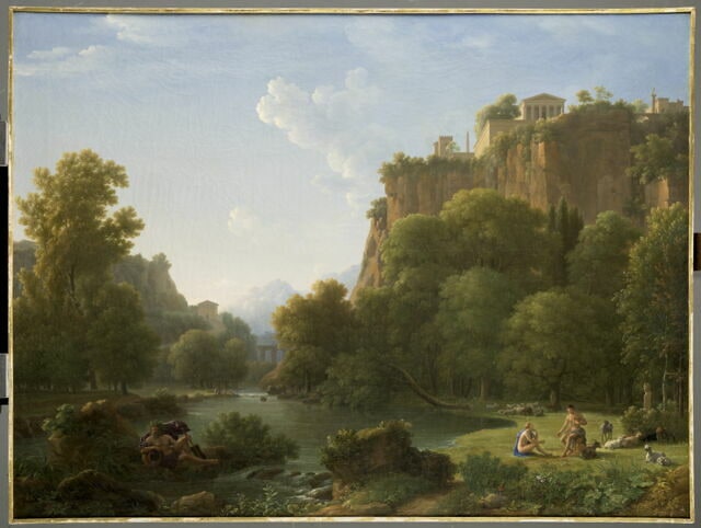 Paysage historique : Psyché et le dieu Pan