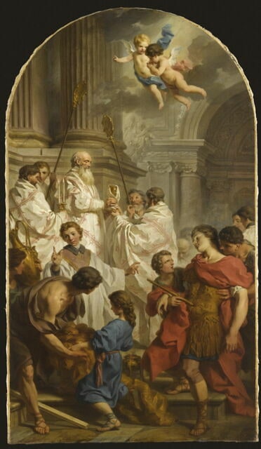 La Messe de saint Basile, et l'évanouissement de l'empereur Valens, protecteur de l'hérésie arienne