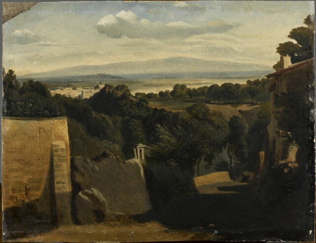 Paysage de la campagne romaine