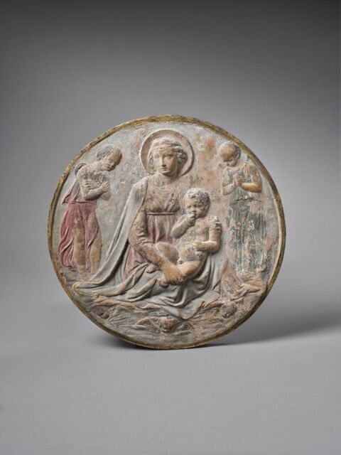 La Vierge et l'Enfant entre deux anges en adoration ((type "Médaillon Fortnum")