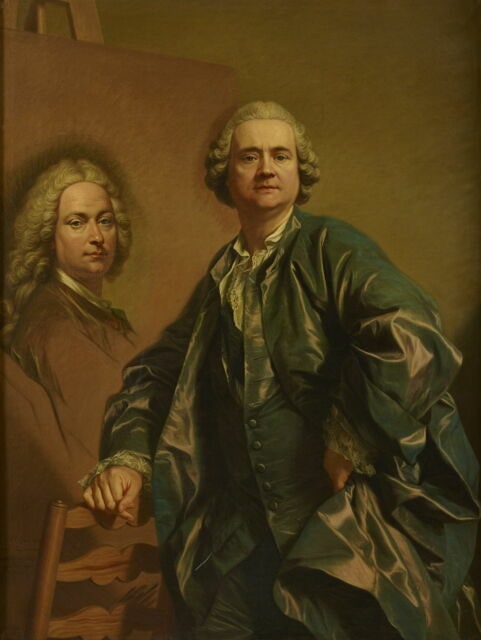 Louis Michel Van Loo peignant le portrait de son père Jean Baptiste