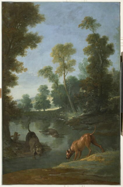 Les deux chiens et l'âne mort