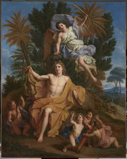 Apollon vainqueur du serpent Python
