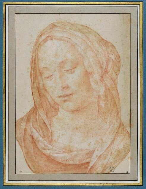 Tête de femme portant un voile