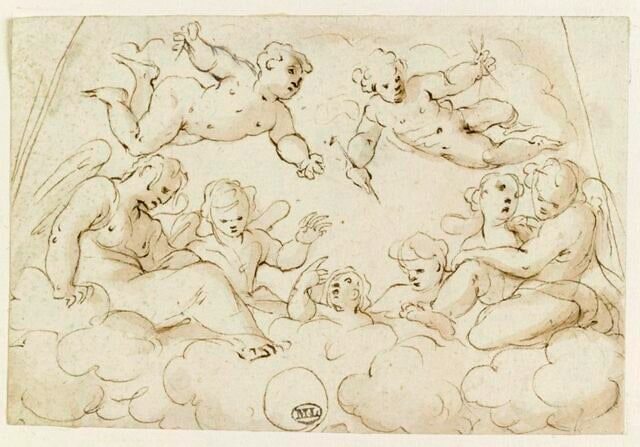 Choeur d'anges portant des clous