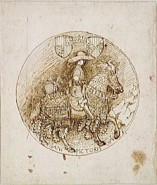 Revers d'une médaille avec Alphonse V d'Aragon à cheval