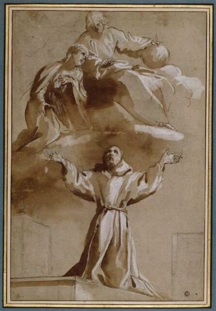 Apparition de la Vierge et du Christ à saint François d'Assise