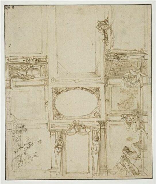 Projet pour le décor de la voûte de la Galerie Farnèse