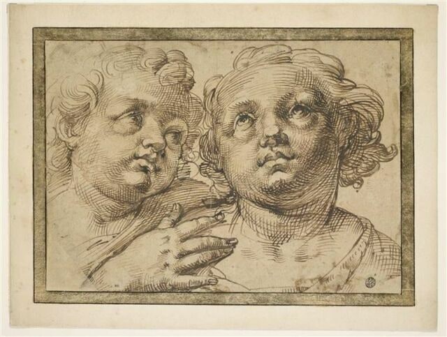Deux têtes d'enfants