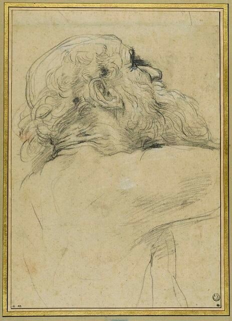 Etude pour saint André, en buste, de profil