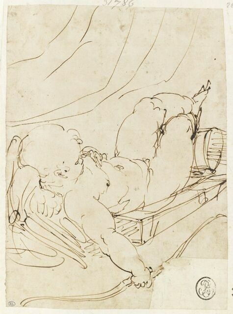 L'Amour couché sur un lit, de dos