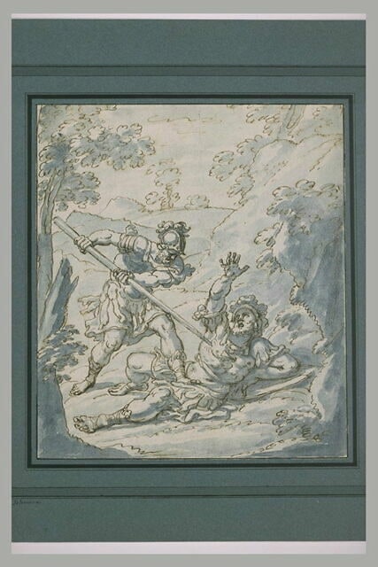 Combat de deux guerriers
