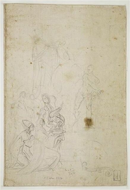Etudes pour les saints Antoine et Gaudioso et autres figures