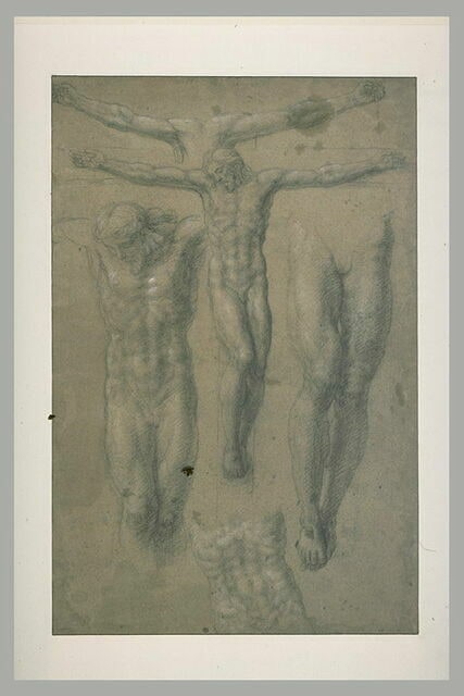 Diverses études pour un Christ sur la croix