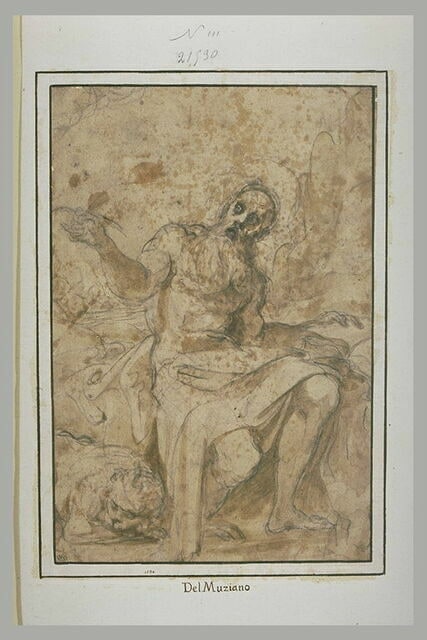 Saint Jérôme assis, écrivant