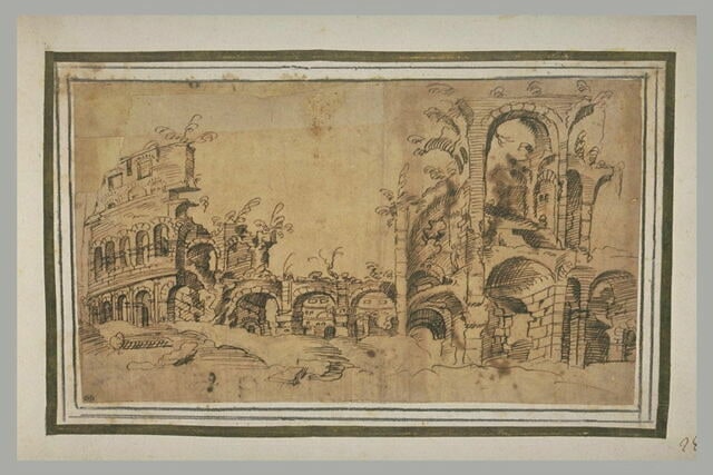 Vue du Colisée en ruines