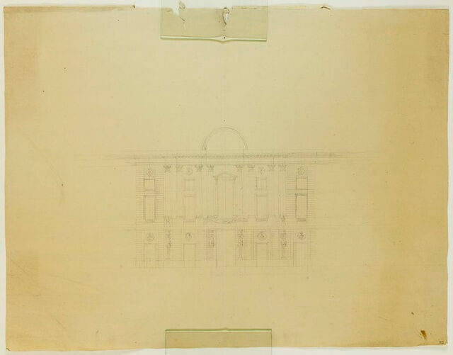 Projet d'hôtel ou de château : élévation
