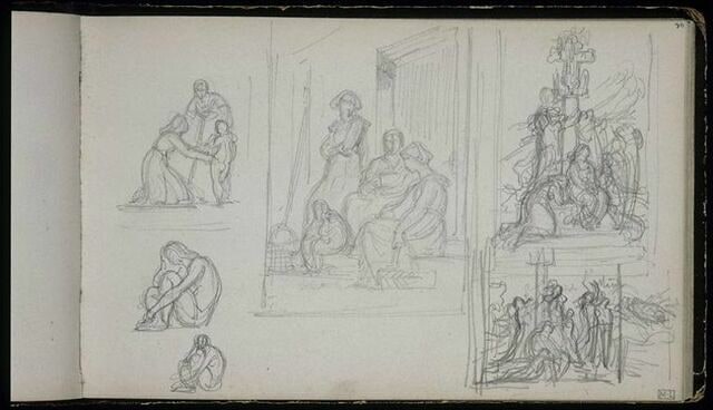 Etudes pour composition et de personnages