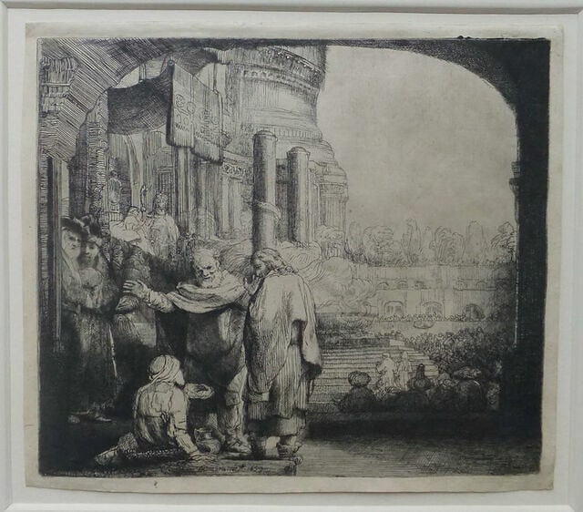Pierre et Jean à la porte du Temple