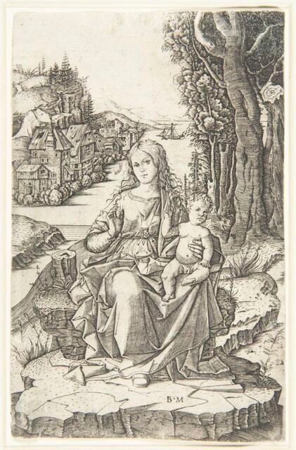 La Vierge assise