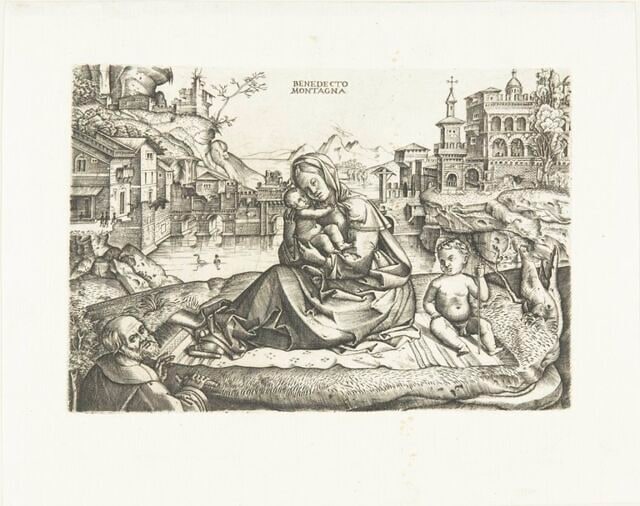 La Vierge dans un paysage