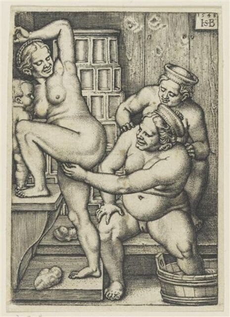 Les trois femmes au bain