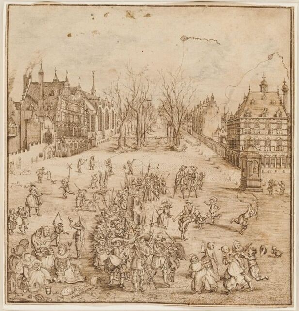 Vue de Voorhout à la Haye