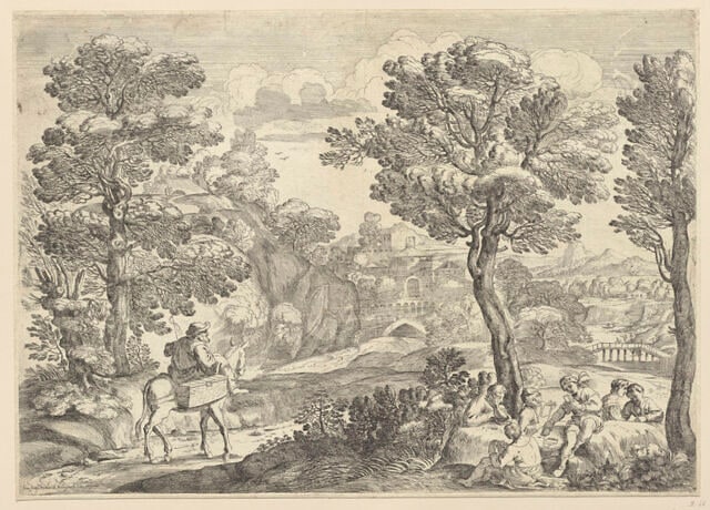 Paysages et scènes mythologiques