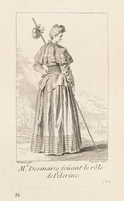 Mademoiselle Desmares jouant le rôle de Pélerine