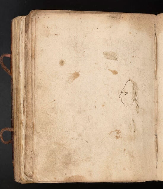 Caricature d'une tête d'homme (?)
