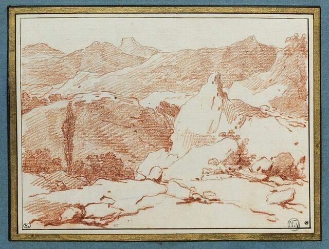 Etude de montagnes escarpées et de rochers