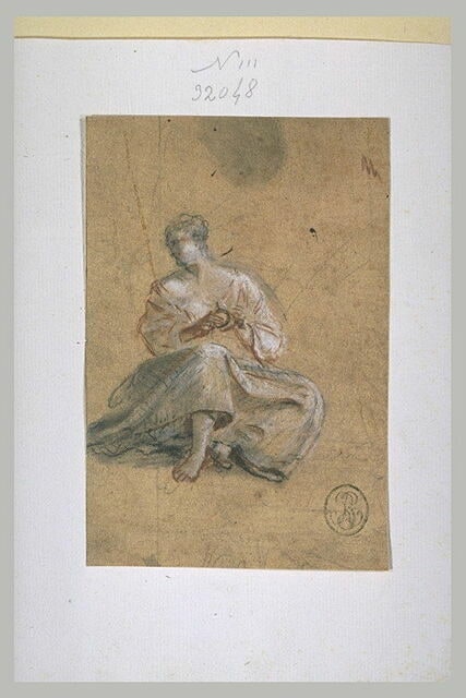 Femme assise, de face